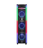 Taşınabilir Tekerli Dev Boy 10X3 İnç 1.47 Cm Super Bass Woofer Bluetooth Hoparlör