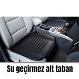 Su Geçirmez Ön Arka Araba Koltuk Minder Deri Siyah Oto Koltuk Minderi 3'lü Oturak Örtüsü