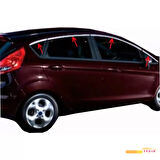 Fiesta 6 HB 5D 2009 Sonrası Premium Cam Üst Çerçevesi 4 Parça Paslanmaz Çelik
