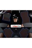 Ford Focus 3 2011-2014 Prime Siyah Kırmızı Deri Mavi Kenar Paspas