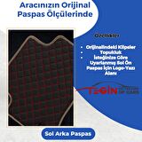 Volvo Xc90 2002-2014 4 Parca Prime Siyah Kırmızı Deri Bej Kenar Paspas