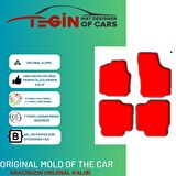 Opel Combo C 2001-2011 Prime Siyah Kırmızı Deri Bej Kenar Paspas