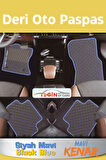 Jeep Grand Cherokee Wk 2005-2010 Prime Siyah Mavi Deri Mavi Kenar Paspas Paspas