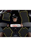 Peugeot 407 Coupe 2005-2010 Prime Siyah Deri Sarı Kenar Paspas