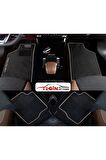 Jaguar Xj8 X358 2007-2009 Prime Siyah Halı Bej Kenar Halı Paspas