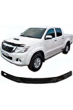 Toyota Hilux 2012-2015 Kaput Koruma / Kaput Rüzgarlığı Piano BlackUyumlu