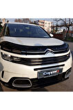 Citroen C5 Uyumlu  Aircross Ön Kaput Koruyucu Rüzgarlık 4 mm Akrilik  abs Piano Black 2017