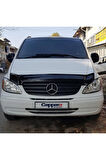 Mercedes Viano Ön Kaput Koruma Rüzgarlığı 3mm Akrilik (abs) Parlak Siyah Deflektör 2004-2011