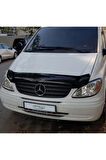 Mercedes Vito W639 Ön Kaput Koruma Rüzgarlığı 3mm Akrilik (abs) Parlak Siyah Deflektör 04-10