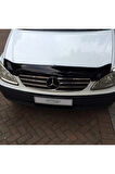 Mercedes Vito W639 Ön Kaput Koruma Rüzgarlığı 3mm Akrilik (abs) Parlak Siyah Deflektör 04-10