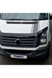 Volkswagen Crafter Ön Kaput Koruma Rüzgarlığı 3mm Akrilik (Abs) Parlak Deflektör 2012-2017