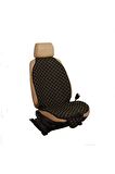 Araba Koltuk Minderi Kumaş Ikili Koltuk Minderi Terletmez Ergonomik Siyah Turuncu