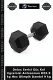 Delux Serisi Güç Kol Egzersizi Antrenman HEX-9 kg Hex Olimpik Dambıl 9 kg