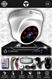 TURKNO 1 Kameralı Domia 1 İç Kamera Set HDD'siz Full HD Gece Görüşlü Güvenlik Kamerası Sistemi