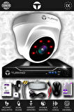 TURKNO 1 Kameralı Domia 1 İç Kamera Set 320 GB HDD Full HD Gece Görüşlü Güvenlik Kamerası Sistemi