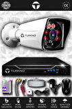 TURKNO 1 Kameralı Karia 1 Dış Kamera Set HDD'siz Full HD Gece Görüşlü Güvenlik Kamerası Sistemi