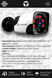 TURKNO 3 Kameralı Pania 1 İç Kamera Set 250 GB HDD Full HD Gece Görüşlü Güvenlik Kamerası Sistemi