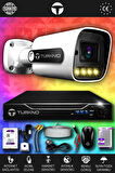 TURKNO 1 Kameralı Navie 1 Dış Kamera Set 320 GB HDD Full HD Renkli Gece Görüşlü Güvenlik Kamerası Sistemi