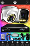 TURKNO 2 Kameralı Navie 1 İç Kamera Set HDD'siz Full HD Renkli Gece Görüşlü Güvenlik Kamerası Sistemi