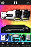 TURKNO 2 Kameralı Navie 2 Dış Kamera Set 250 GB HDD Full HD Renkli Gece Görüşlü Güvenlik Kamerası Sistemi