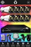 TURKNO 8 Kameralı Karie 8 Dış Kamera Set HDD'siz Full HD Renkli Gece Görüşlü Güvenlik Kamerası Sistemi
