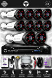 TURKNO 10 Kameralı Galia 10 Dış Kamera Set 100 GB HDD Full HD Gece Görüşlü Güvenlik Kamerası Sistemi