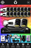 TURKNO 16 Kameralı Navie 16 Dış Kamera Set 250 GB HDD Full HD Renkli Gece Görüşlü Güvenlik Kamerası Sistemi