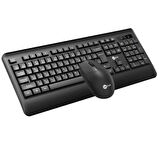 LECO-KW202 Kablosuz Klavye Mouse Set Siyah