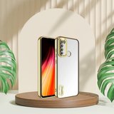 REDMİ NOTE 8 YANLARI RENKLİ LENS KORUMALI LOGO GÖSTEREN MEGA KILIF GOLD