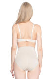 Kadın Bej Dikişsiz Düşük Bel Double Slip Korse