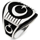 Ay Yıldız 925 Ayar Gümüş Yüzük