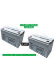 100AH 12V JEL AKÜ KARAVAN-BAĞ BAHÇE-SOLAR SİSTEMLER İÇİN 2 Lİ PAKET