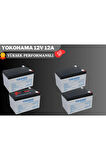 6-dzm-14 JEL AKÜ ELEKTRİKLİ BİSİKLET UYUMLU 12V 4 LÜ SET 2025 ÜRETİM BİRİNCİ SINIF KALİTE