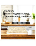 Mermer Yağdanlık Altlılığı, Sabunluk Altlığı 20x10cm dir 