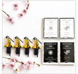 4 Adet Gold Yağdanlık Başlığı 4 Adet Suya Dayanıklı Etiket 