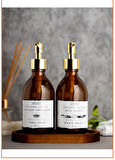 2 li Gold Kapaklı  Amber Sıvı Sabunluk & Bulaşık Deterjanı Şişesi  — STANT DAHİL DEĞİLDİR —-  300 Ml