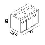 Teta Home Lizbon 80 Cm Mdf Banyo Lavabolu Alt Dolap