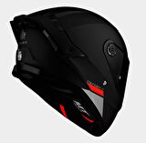 MT Thunder 4SV Solid A1 Şeffaf Vizörlü Kask Mat Siyah 2XL