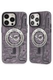 Newface Apple iPhone 14 Pro Kılıf Apollo Magneticsafe Desenli Kapak - Apollo Mor - 5