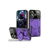Newface Xiaomi Redmi Note 13 Pro Plus Joy Lens Standlı Kapak - Mor