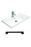 Teta Home Yalova 65cm Antrasit-Parlak Akrilik Beyaz MDF Banyo Dolabı Seti