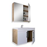 Teta Home Yalova 80 Cm Mdf Banyo Dolabı Seti