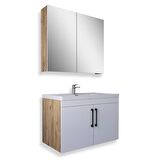 Teta Home Yalova 80 Cm Mdf Banyo Dolabı Seti