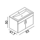 Teta Home Yalova 65 cm Mdf Banyo Lavabolu Alt Dolap