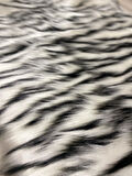 Tiger Süet Taban, Yıkanabilir Lüks Zebra Kürk Halı Post Beyaz 100x150