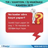 Tır Kamyon İş Makinesi İçin Uzaktan İzlemeli 4 Kameralı 1 Tb Harddisk Kamera Seti