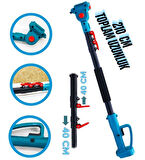 Titanium GTA350 Kömürsüz,Fırçalı,Dijital Gösrtergeli Akülü Budama Testeresi ve Akülü Budmam Makası 2 Bataryalı Çantalı Set