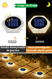 Technojet 1Adet Güneş Enerjili 20Ledli Premium Kalite Solar Dekoratif Zemin Bahçe Peyzaj Aydınlatma