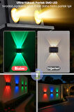 Technojet Solar Güneş Enerjili 4 Ledli Bahçe Aydınlatması Aplik RGB Işık Led Lamba (1 Adet)