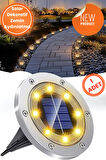 Technojet 1Adet Solar Ultra Parlak SMD 8led Kazıklı Çim Zemin Bahçe Aydınlatma Güneş Enerjili Sarı